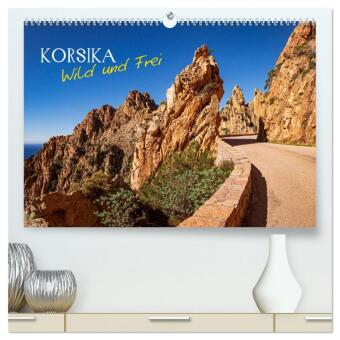 Календар/тефтер Korsika Wild und Frei (hochwertiger Premium Wandkalender 2026 DIN A2 quer), Kunstdruck in Hochglanz Calvendo