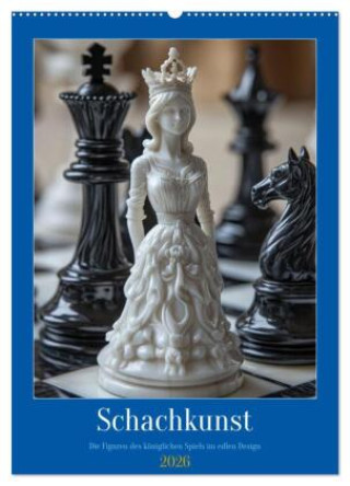 Kalendár/Diár Schachkunst (Wandkalender 2026 DIN A2 hoch), CALVENDO Monatskalender Calvendo