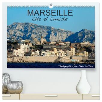Календар/тефтер Marseille Côte et Corniche  (Calendrier mural 2026 DIN A2 vertical) calendrier de bureau Calvendo