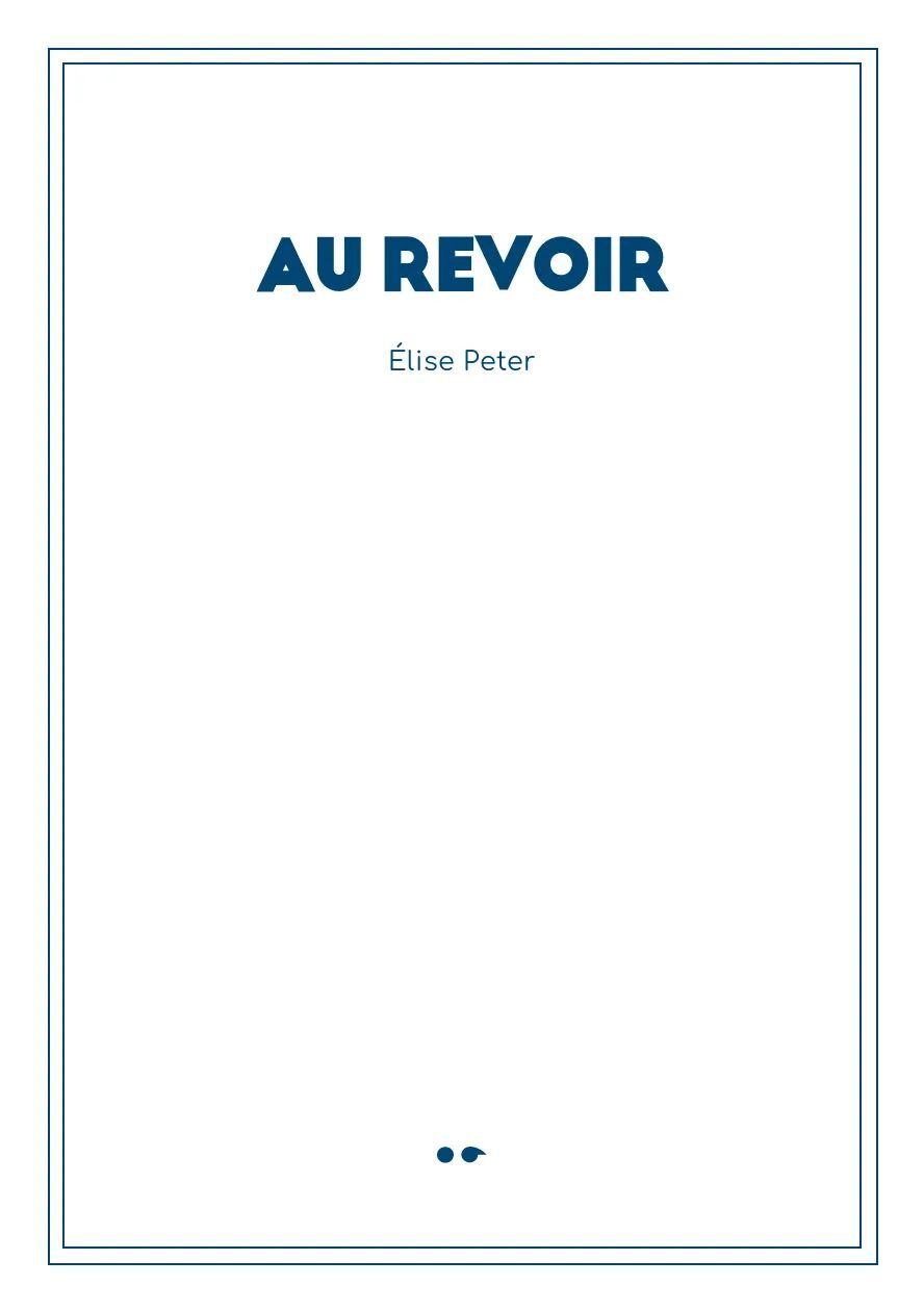 Knjiga Au revoir Peter