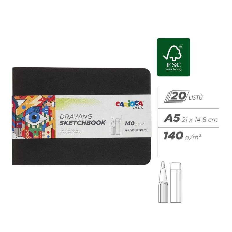 Book Carioca PLUS skicák A5 - 20 listů 