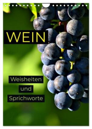 Календар/тефтер WEIN Weisheiten und Sprichworte (Wandkalender 2026 DIN A4 hoch), CALVENDO Monatskalender Calvendo