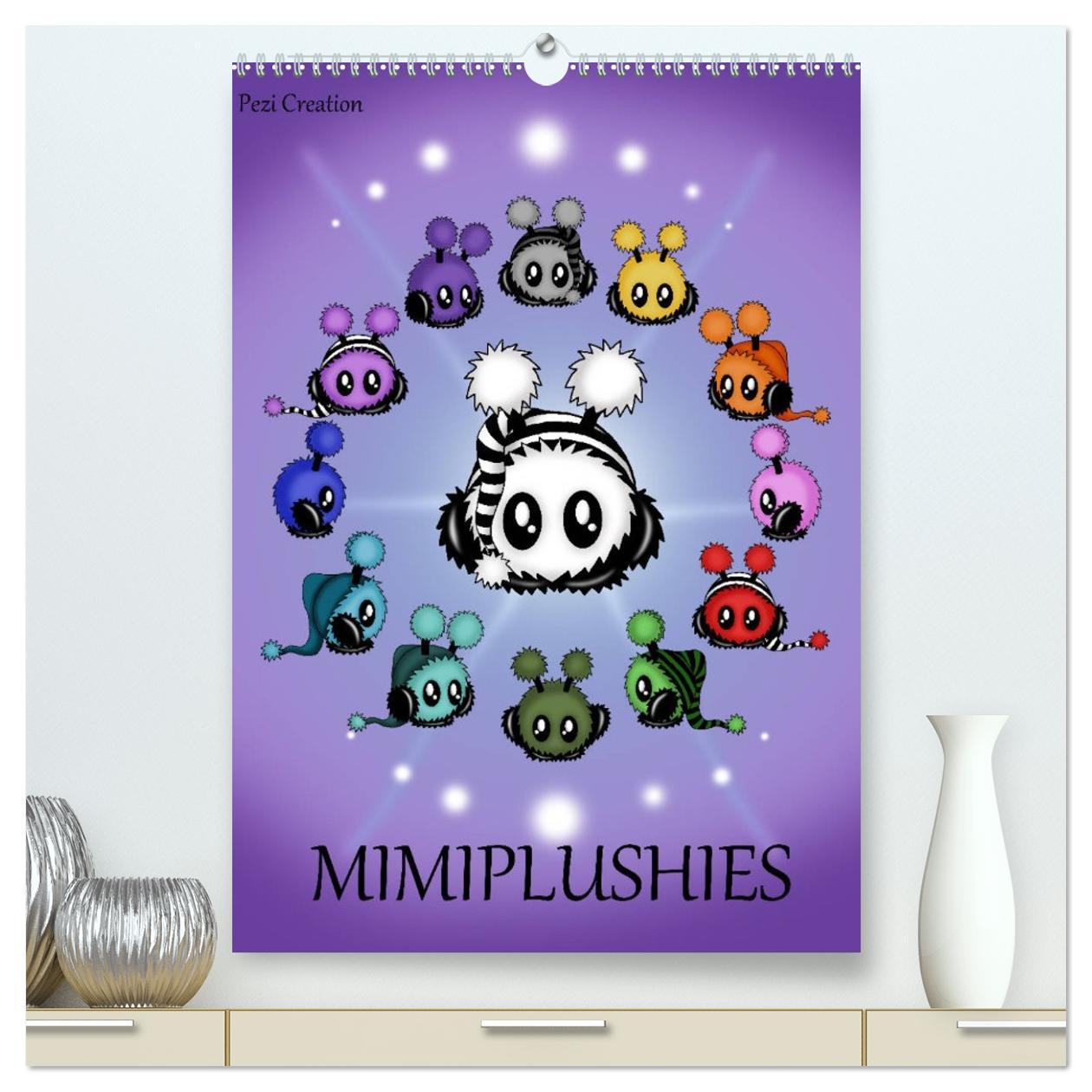Календар/тефтер Mimiplushies (hochwertiger Premium Wandkalender 2026 DIN A2 hoch), Kunstdruck in Hochglanz Calvendo