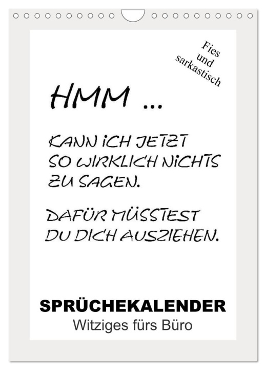 Календар/тефтер Sprüchekalender. Witziges fürs Büro (Wandkalender 2026 DIN A4 hoch), CALVENDO Monatskalender Calvendo