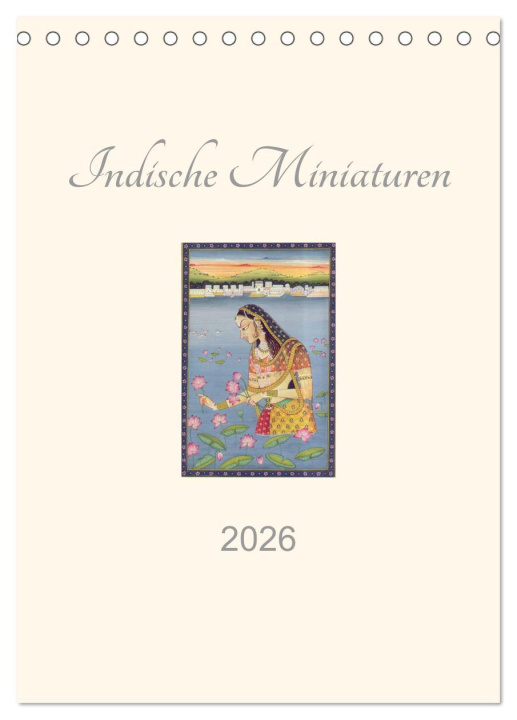 Kalendár/Diár Indische Miniaturen (Tischkalender 2026 DIN A5 hoch), CALVENDO Monatskalender Calvendo