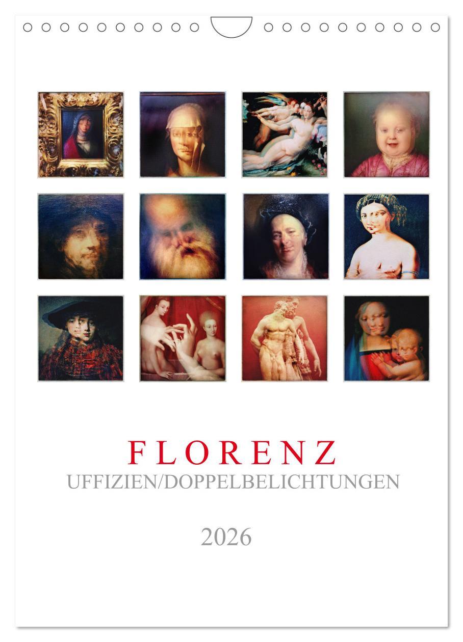 Календар/тефтер Florenz, Uffizien (Wandkalender 2026 DIN A4 hoch), CALVENDO Monatskalender Calvendo