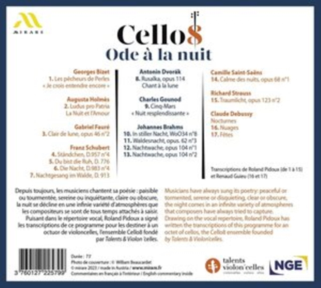 Audio Cello8: Ode À La Nuit 