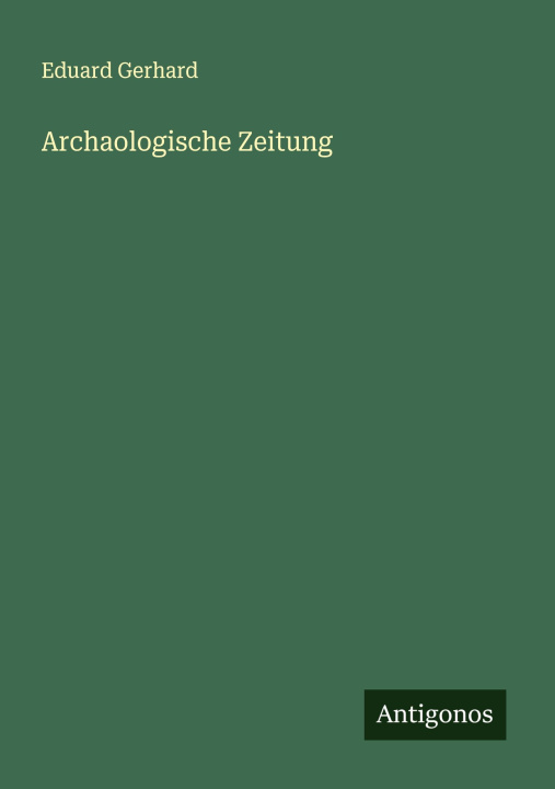 Kniha Archaologische Zeitung 