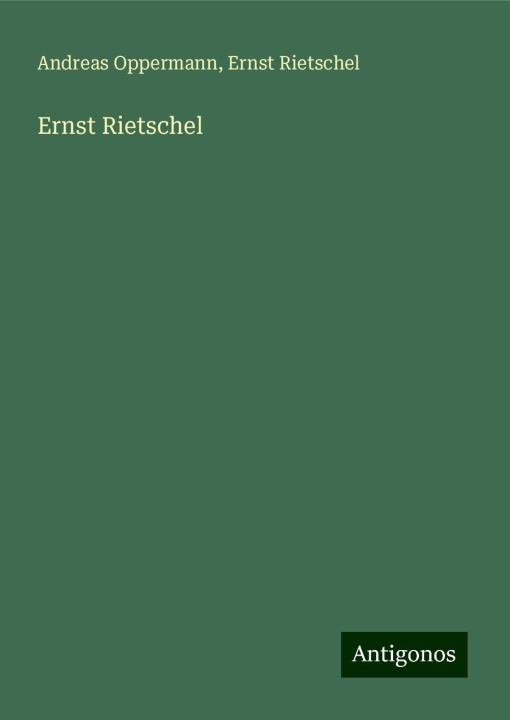 Kniha Ernst Rietschel Ernst Rietschel