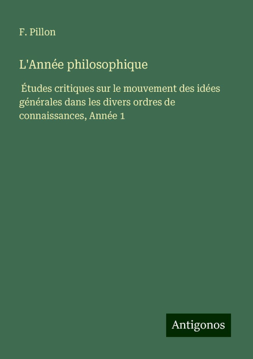 Knjiga L'Année philosophique 