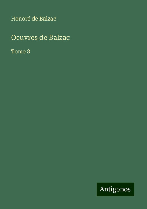 Kniha Oeuvres de Balzac 