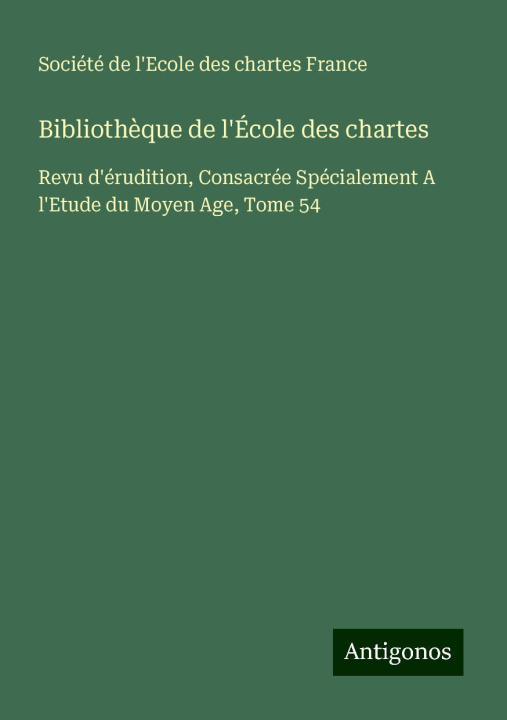 Carte Biblioth?que de l'École des chartes 