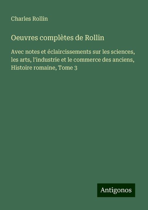 Kniha Oeuvres compl?tes de Rollin 