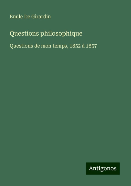 Kniha Questions philosophique 