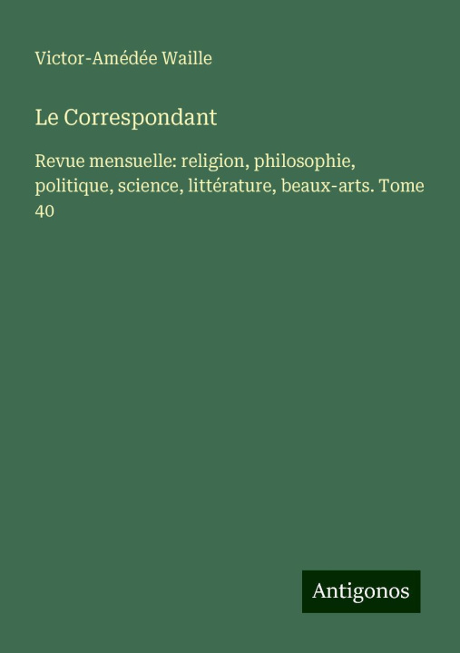 Kniha Le Correspondant 