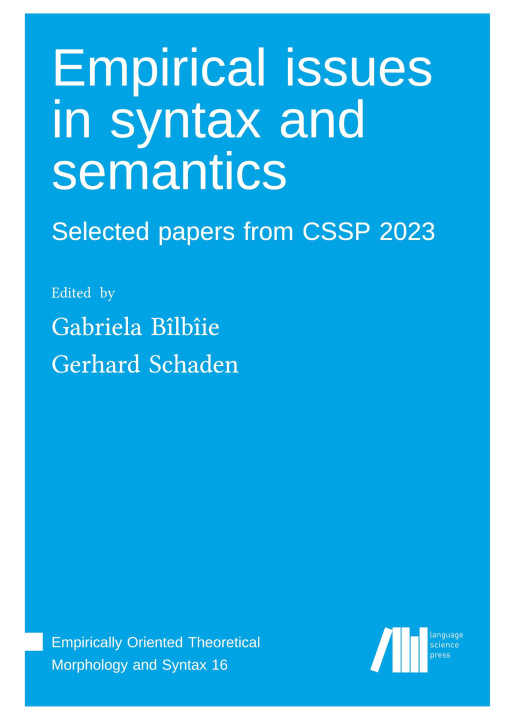 Kniha Empirical issues in syntax and semantics Gerhard Schaden