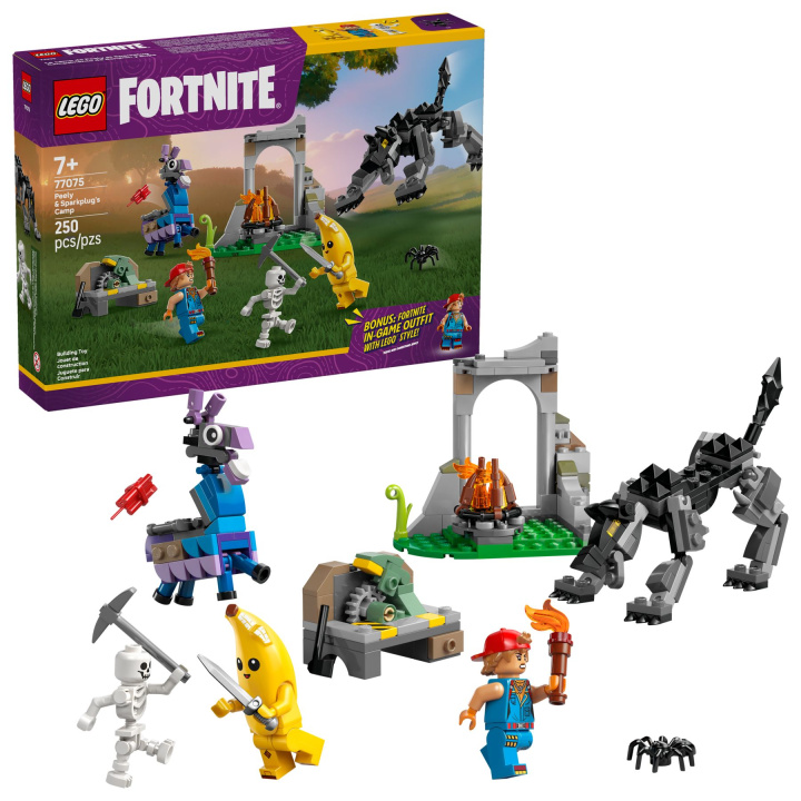 Libro Lego Fortnite 77075. Skórek i Iskra oraz obóz 