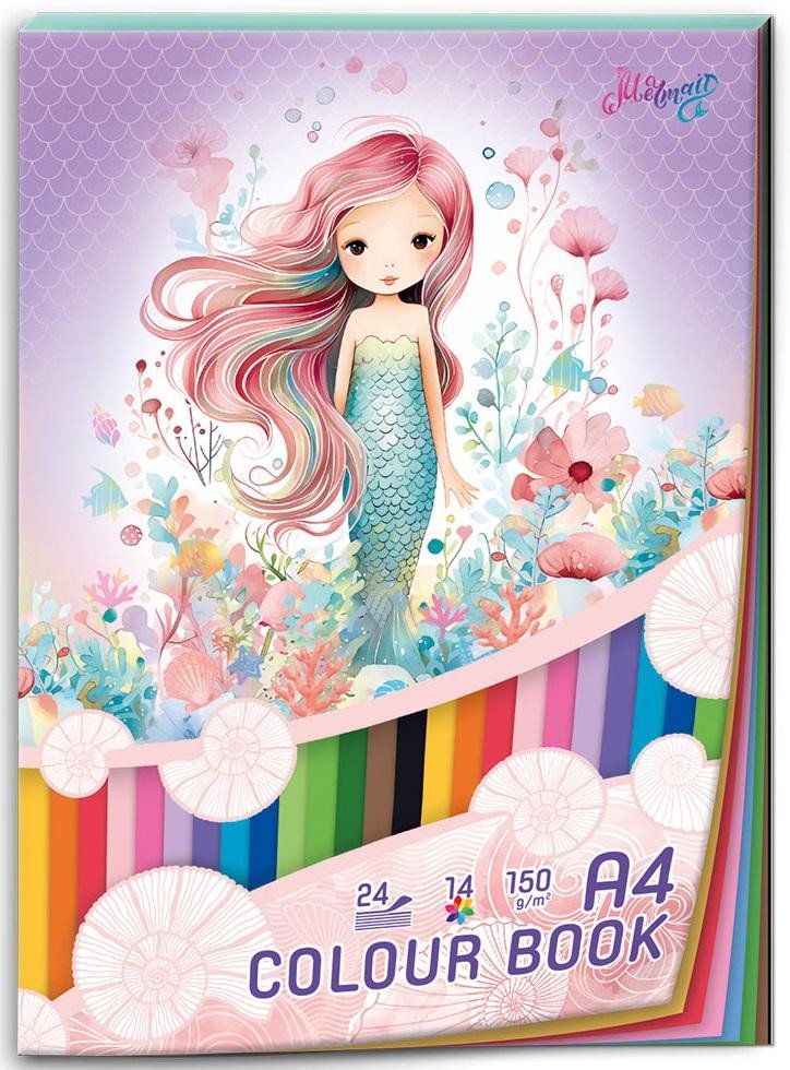 Papierenský tovar Blok barevných papírů A4 Mermaid 