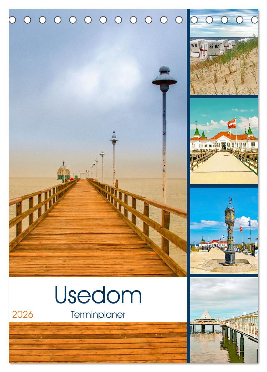Kalendár/Diár Usedom - Terminplaner (Tischkalender 2026 DIN A5 hoch), CALVENDO Monatskalender Calvendo
