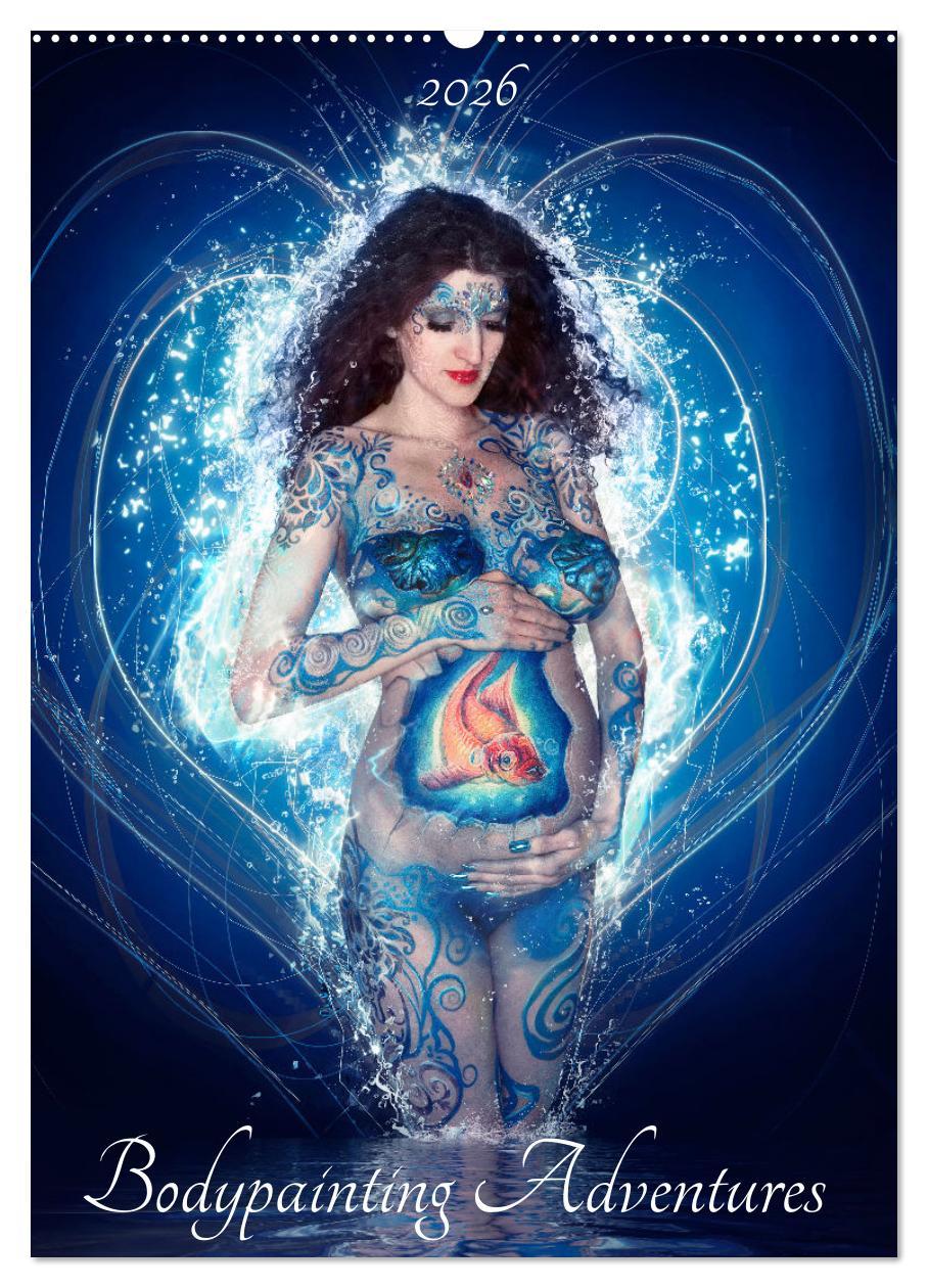 Kalendář/Diář Bodypainting Adventures (Wandkalender 2026 DIN A2 hoch), CALVENDO Monatskalender Calvendo