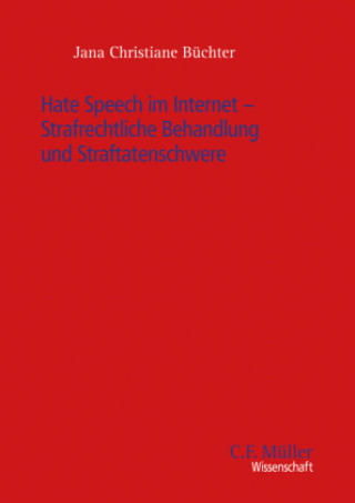 Knjiga Hate Speech im Internet - Strafrechtliche Behandlung und Straftatenschwere Jana Christiane Büchter