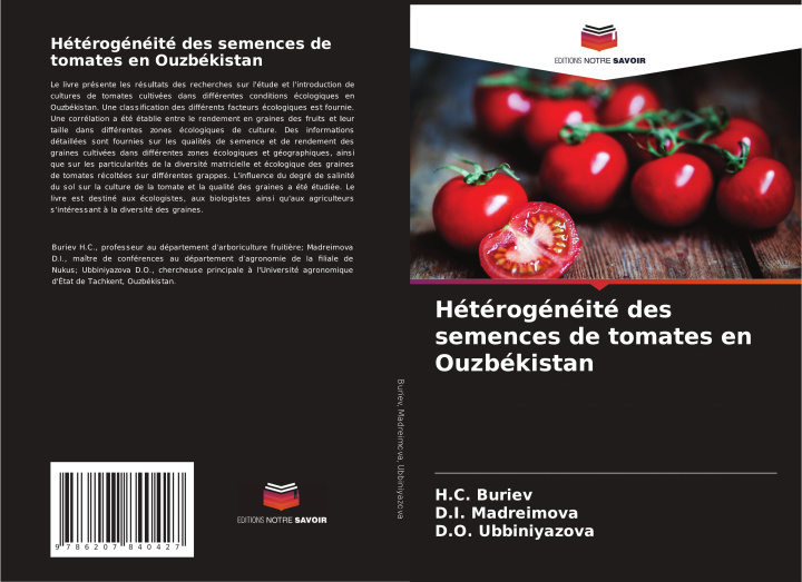 Carte Hétérogénéité des semences de tomates en Ouzbékistan D. I. Madreimova