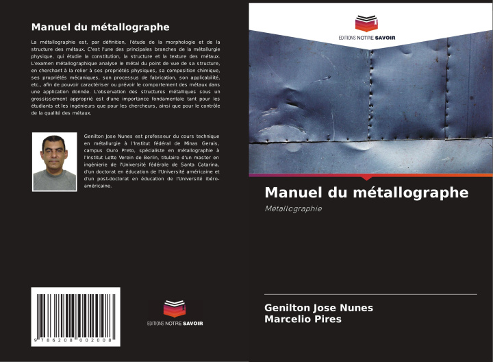 Carte Manuel du métallographe Marcélio Pires