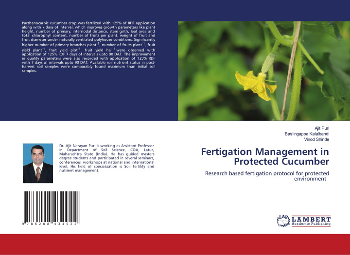 Libro Fertigation Management in Protected Cucumber Baslingappa Kalalbandi