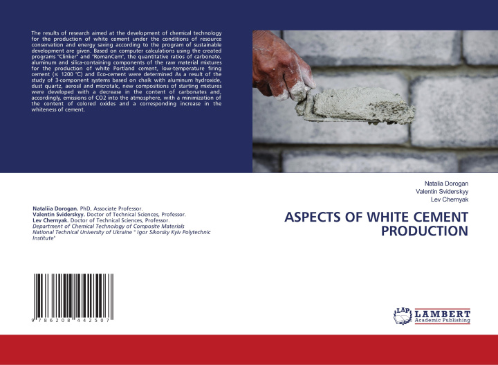 Book ASPECTS OF WHITE CEMENT PRODUCTION Valentin Sviderskyy