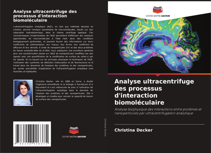 Kniha Analyse ultracentrifuge des processus d'interaction biomoléculaire Christina Decker