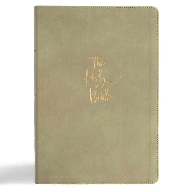 Libro KJV Super Giant Print Reference Bible, Sage Suedesoft Leathertouch 