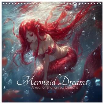 Kalendář/Diář Mermaid Dreams - A Year of Enchanted Oceans (Wall Calendar 2026 12 × 12 Inch) CALVENDO 12 Month Wall Calendar Calvendo
