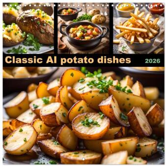 Kalendář/Diář Classic AI potato dishes (Wall Calendar 2026 12 × 12 Inch) CALVENDO 12 Month Wall Calendar Calvendo