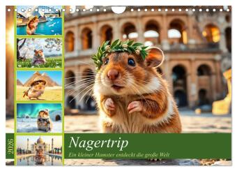 Kalendár/Diár Nagertrip - Ein kleiner Hamster entdeckt die große Welt (Wandkalender 2026 DIN A4 quer), CALVENDO Monatskalender Calvendo