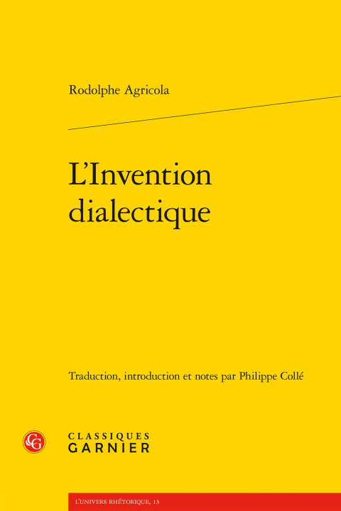 Kniha L'invention dialectique Agricola rodolphe