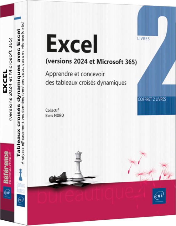 Kniha Excel (versions 2024 et Microsoft 365) - Coffret de 2 livres : Apprendre et concevoir des tableaux c NORO