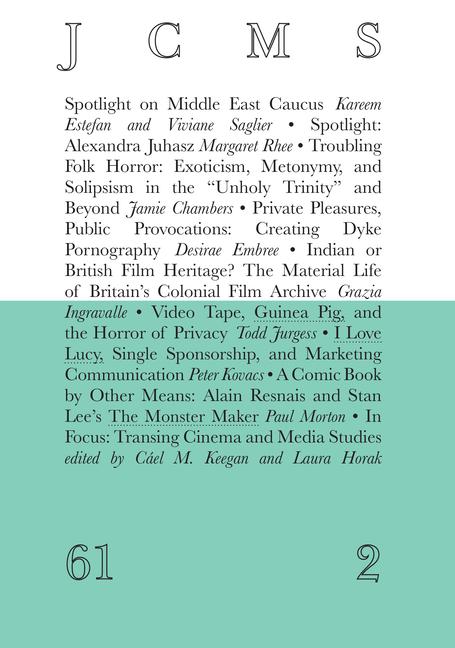 Kniha Journal of Cinema and Media Studies, Vol. 61, No.2 