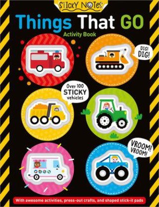 Книга Sticky Notes Things That Go Activity Book Scott Barker