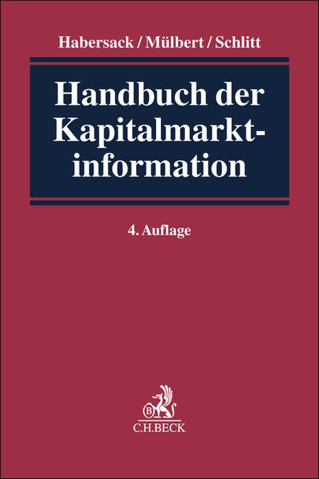 Kniha Handbuch der Kapitalmarktinformation Peter O. Mülbert