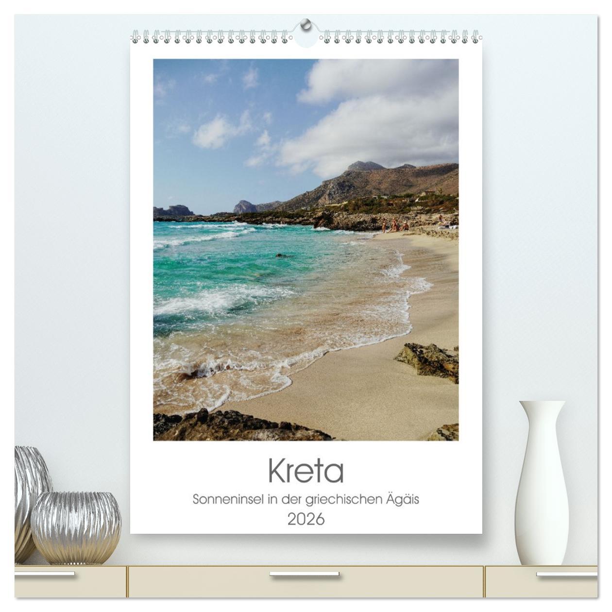 Kalendár/Diár Kreta (hochwertiger Premium Wandkalender 2026 DIN A2 hoch), Kunstdruck in Hochglanz Calvendo