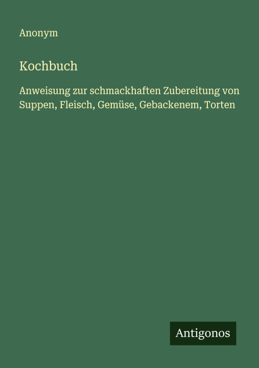 Kniha Kochbuch Anonym