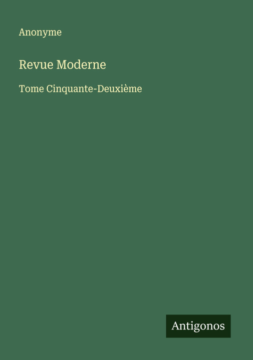 Kniha Revue Moderne 