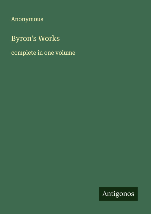 Knjiga Byron's Works 