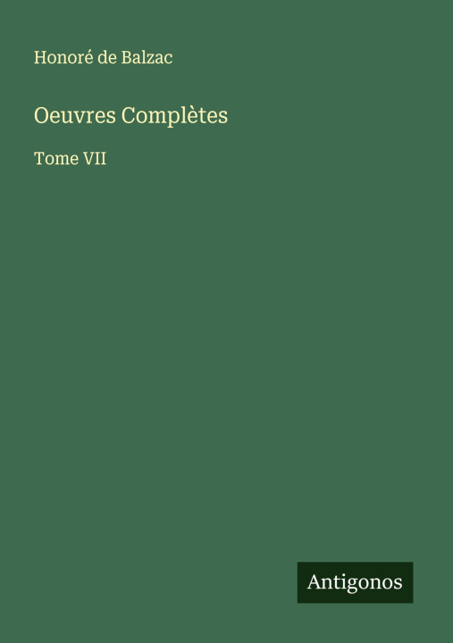 Knjiga Oeuvres Compl?tes 