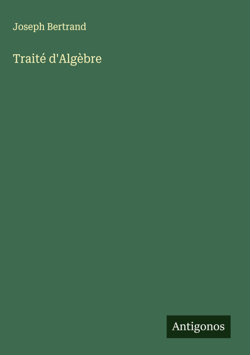 Kniha Traité d'Alg?bre 
