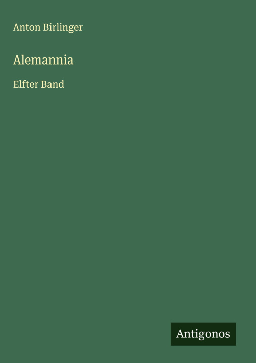 Knjiga Alemannia Anton Birlinger