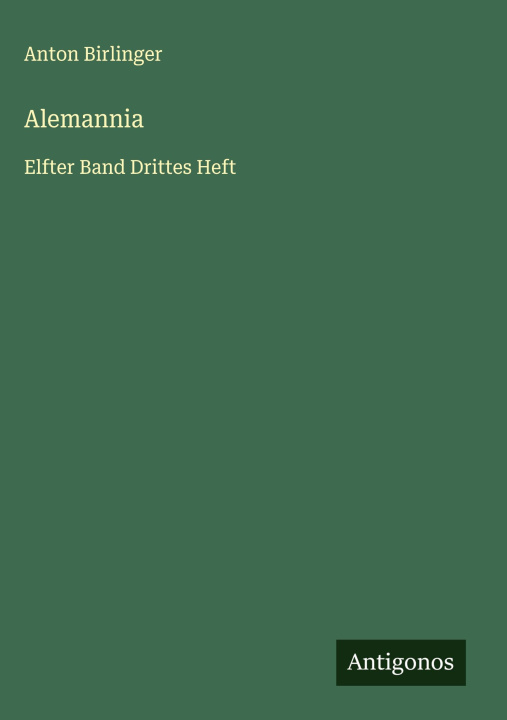 Kniha Alemannia Anton Birlinger