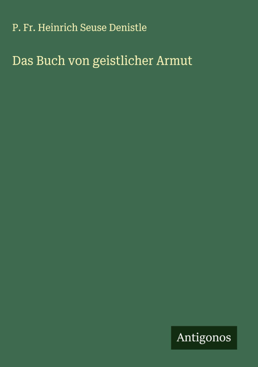 Knjiga Das Buch von geistlicher Armut 