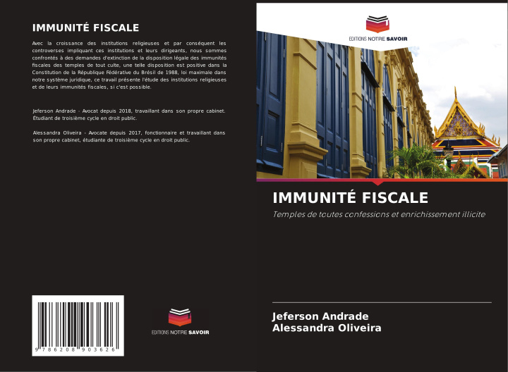 Knjiga IMMUNITÉ FISCALE Alessandra Oliveira