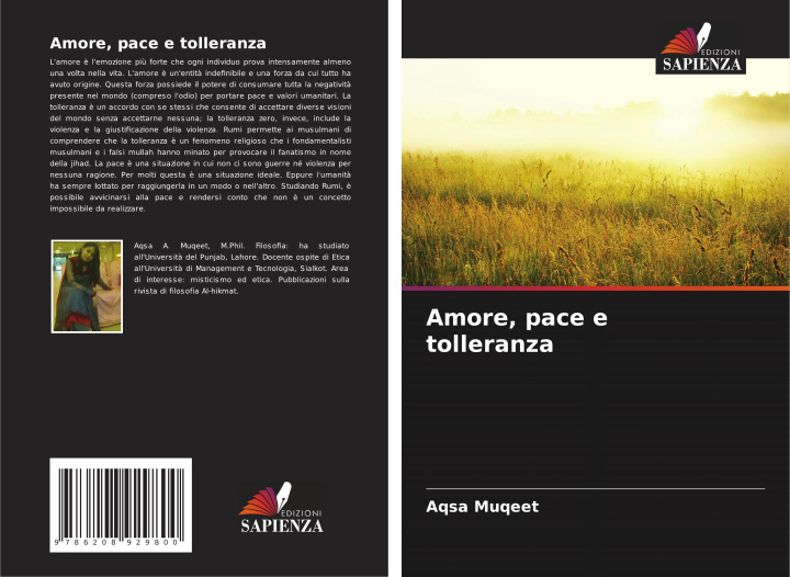 Kniha Amore, pace e tolleranza Aqsa Muqeet
